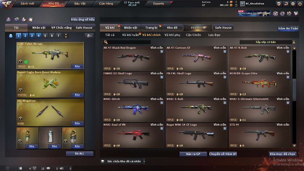 shop acc cf uy tin gia re